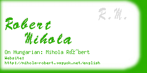 robert mihola business card